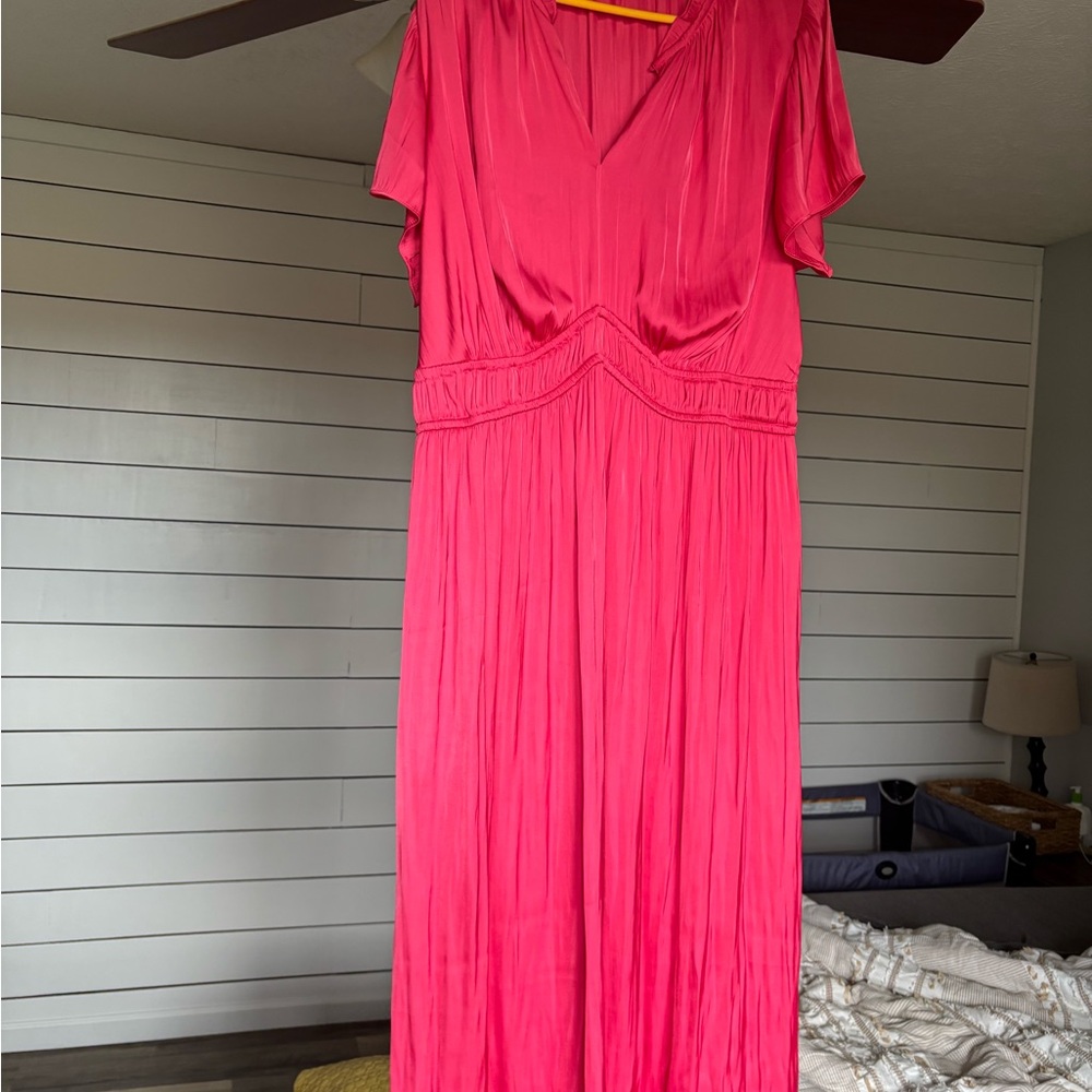Lane Bryant Vibrant Pink Maxi Dress